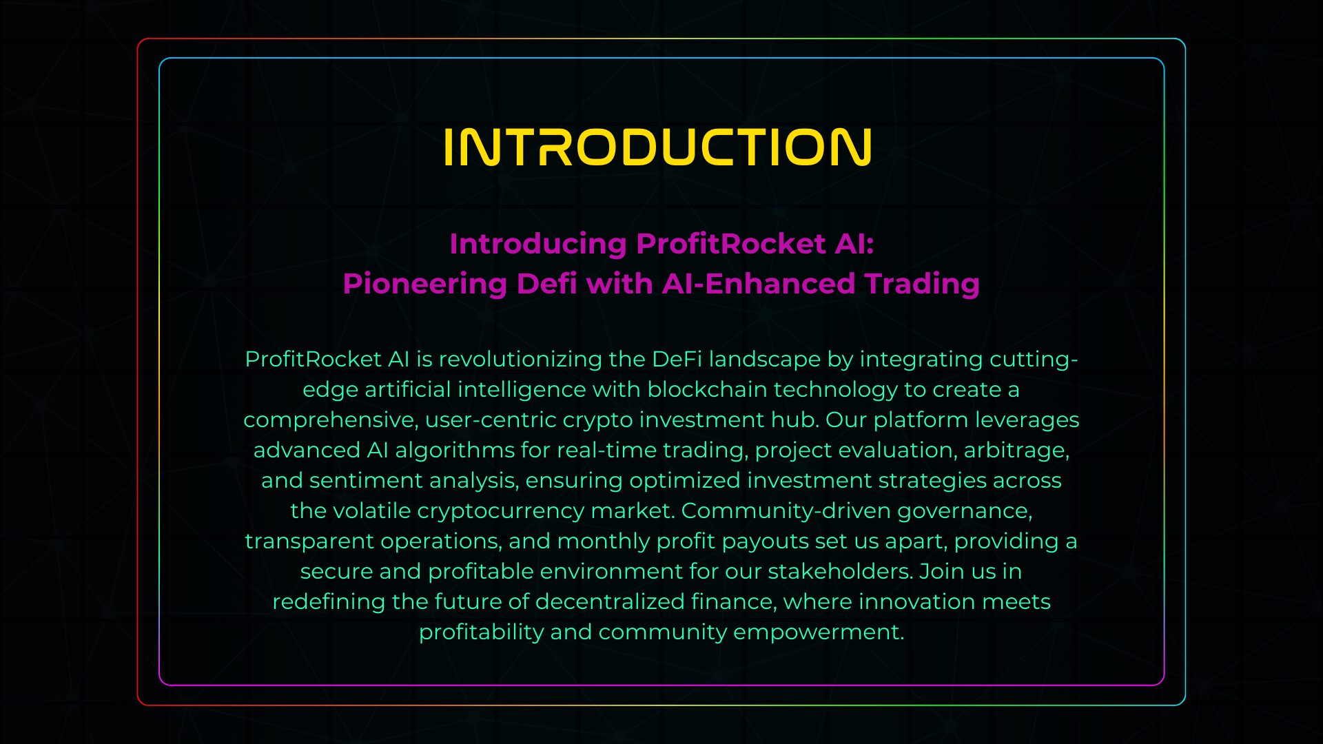 ProfitRocket AI Pitch Deck Page 2