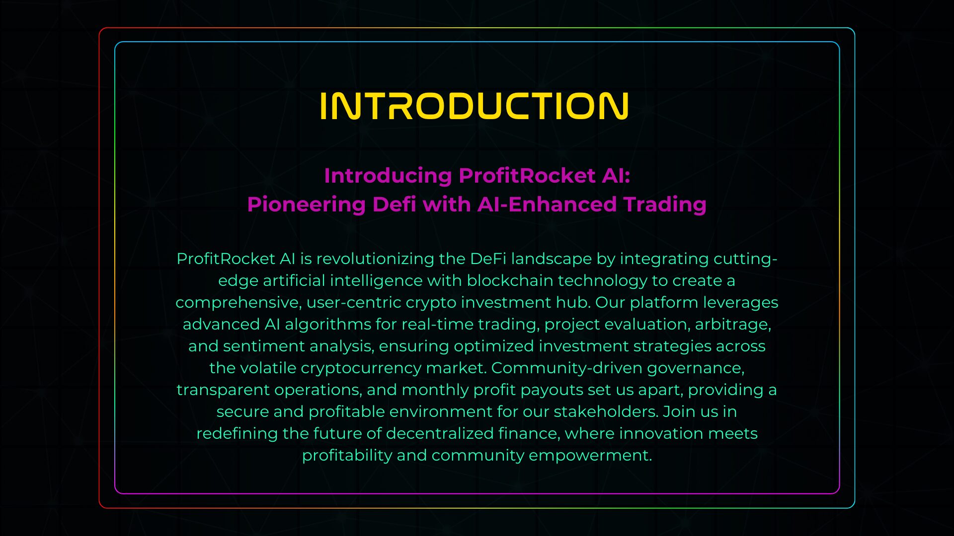 ProfitRocket AI Pitch Deck Page 2