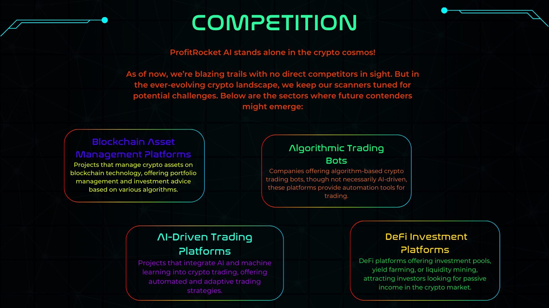 ProfitRocket AI Pitch Deck Page 8 Competition